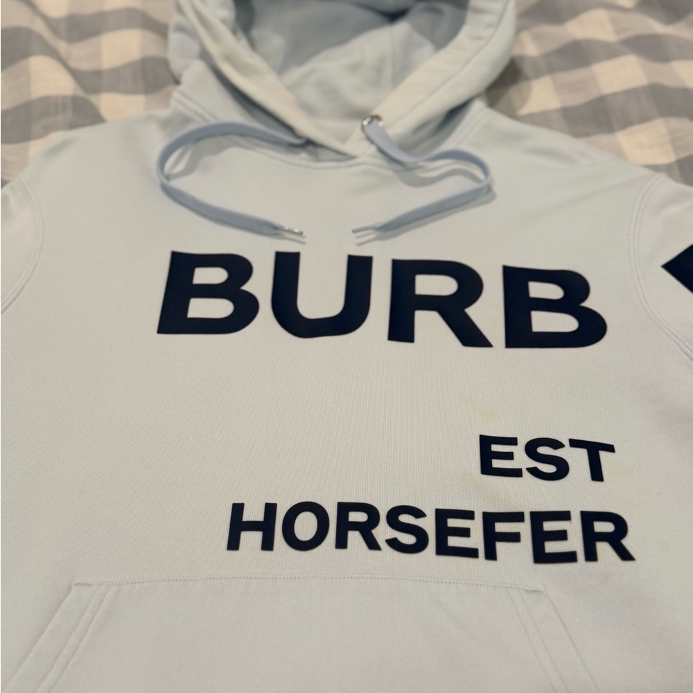 Burberry Light Blue Graphic Hoodie - Picture 8 of 14
